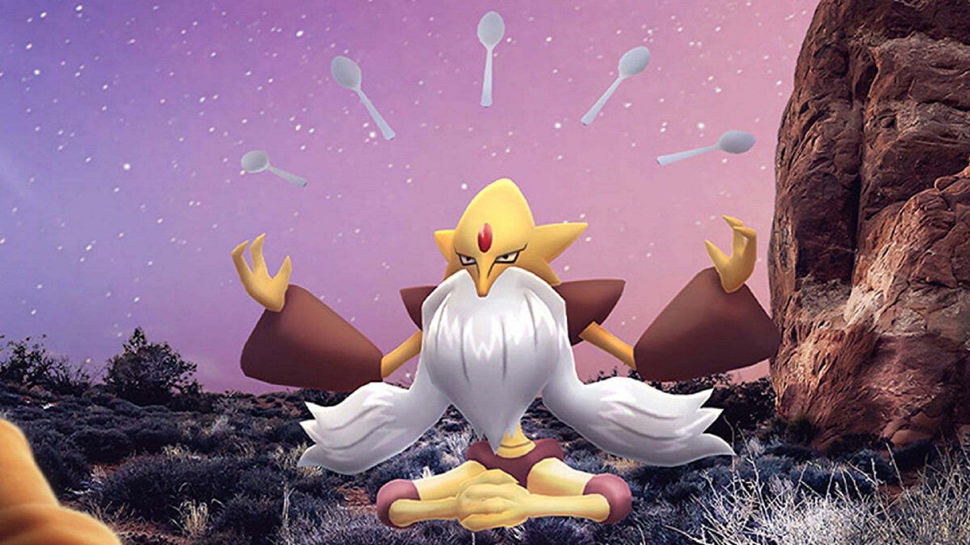 Mega Alakazam is the current Mega Raid boss and can perform very well against Mega Lopunny (Image via Niantic)