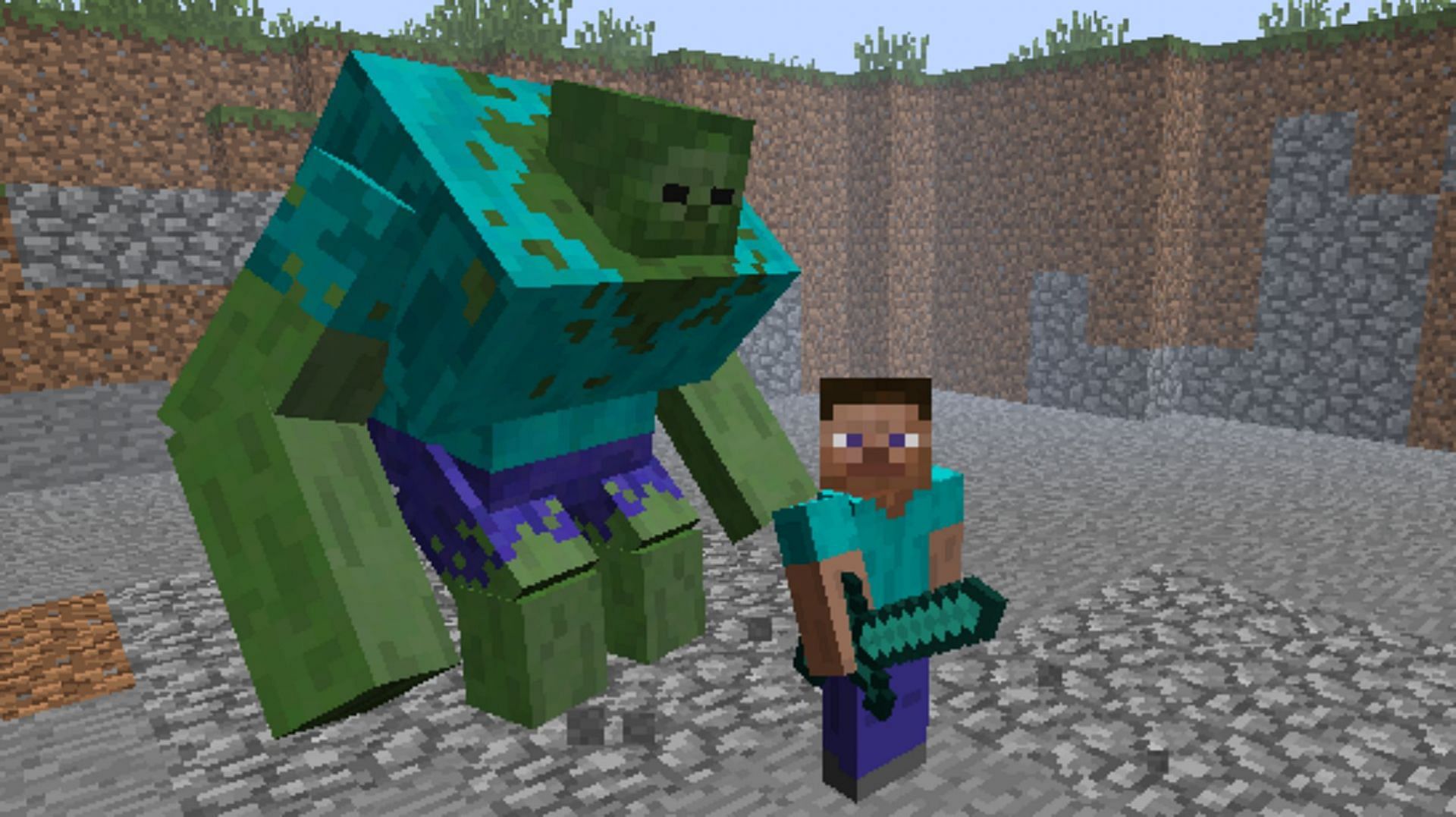 Mutant Zombies are rare mobs that can spawn anywhere at night (Image via CurseForge)