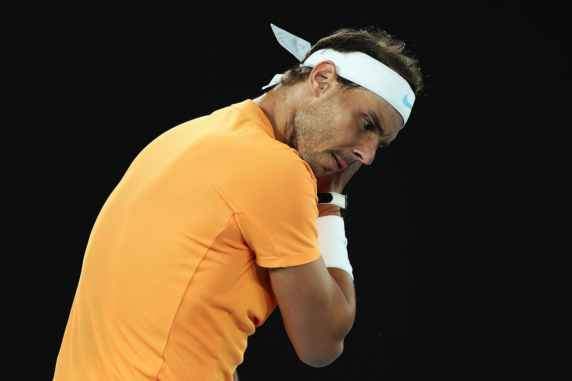 Rafael Nadal pictured at the 2023 Australian Open - Day 3.