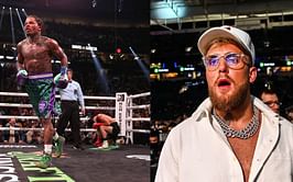Watch: Jake Paul’s shocking reaction to Ryan Garcia taking a knee against Gervonta Davis in the 7th round
