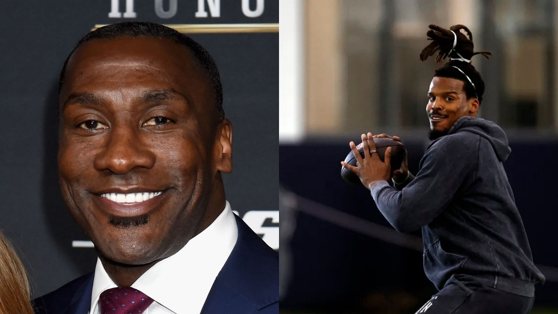 Undisputed co-host Shannon Sharpe (l) on free agent NFL QB Cam Newton (r)