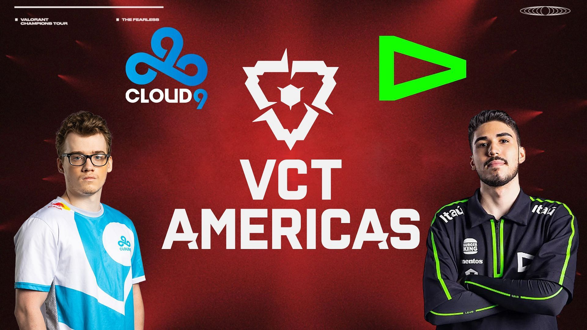 Cloud9 vs LOUD at VCT Americas League 2023 (Image via Sportskeeda)