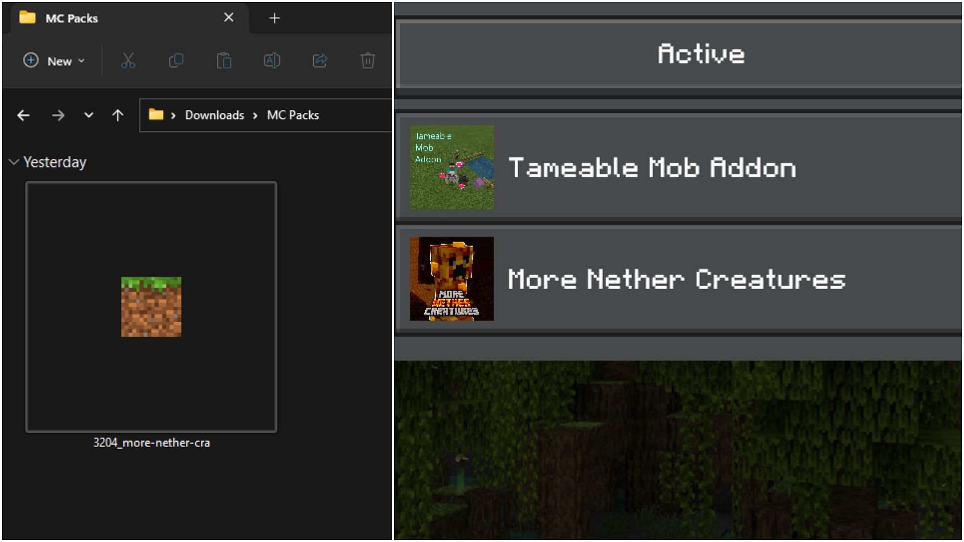 Installing behavior packs is extremely easy since they automatically import through Minecraft Bedrock Edition itself (Image via Sportskeeda)