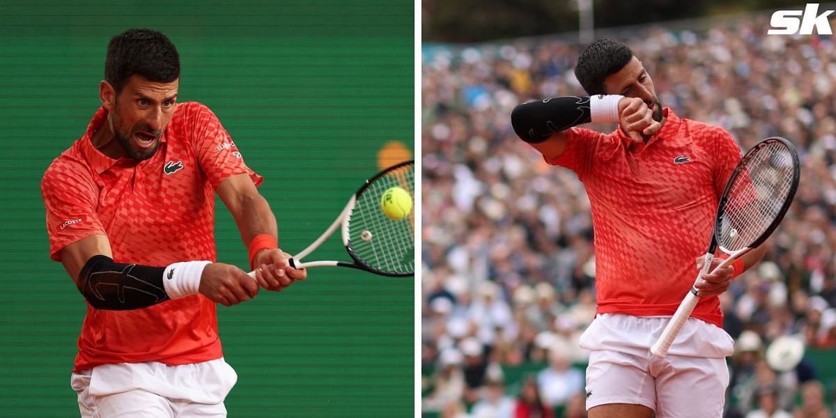 Novak Djokovic was suffering from an arm injury during the 2023 Monte-Carlo Masters.