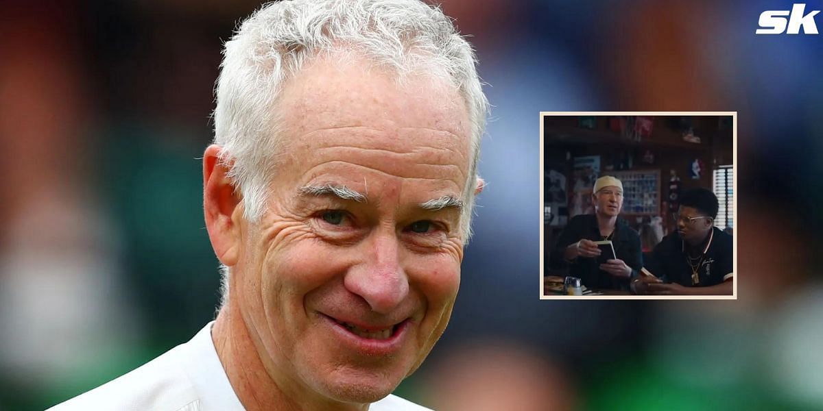John McEnroe in the NBA &quot;playoff mode&quot; commercial (inset)