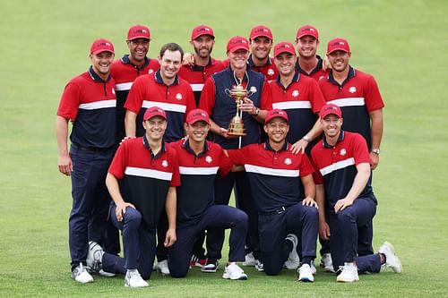 Team US poses after historic win at 43rd Ryder Cup