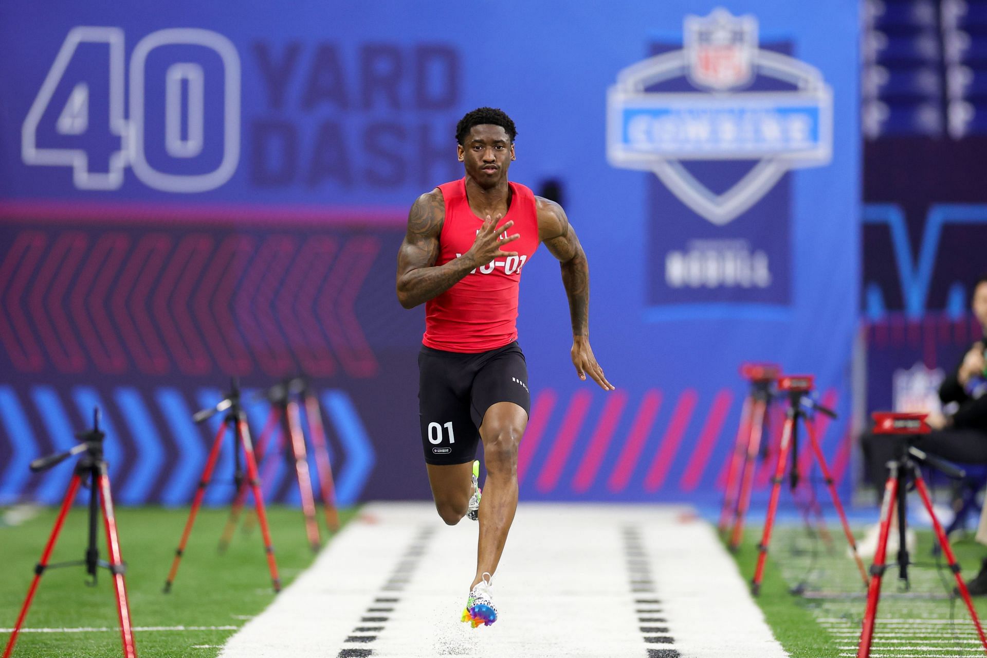 Addison at the NFL Combine