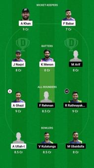 Arqam Cricket Club vs Our Souq Cricket Club Fantasy Suggestion Team 1