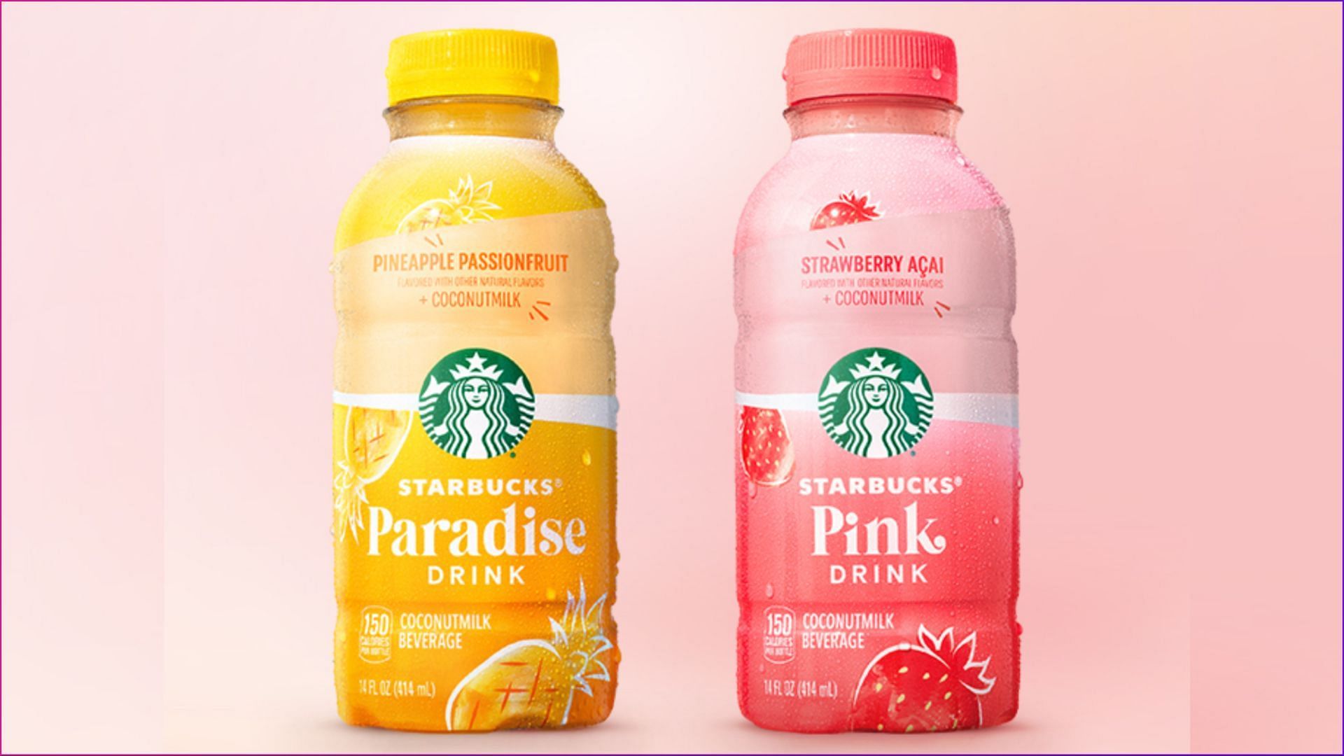 New Ready-to-Drink Pink Drink &amp; Paradise Drink (Image via Starbucks)