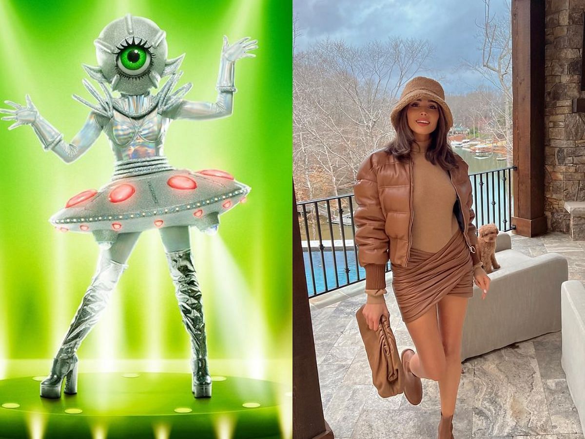 Is Olivia Culpo hiding under the UFO mask? (Images via Fox and oliviculpo/ Instagram)