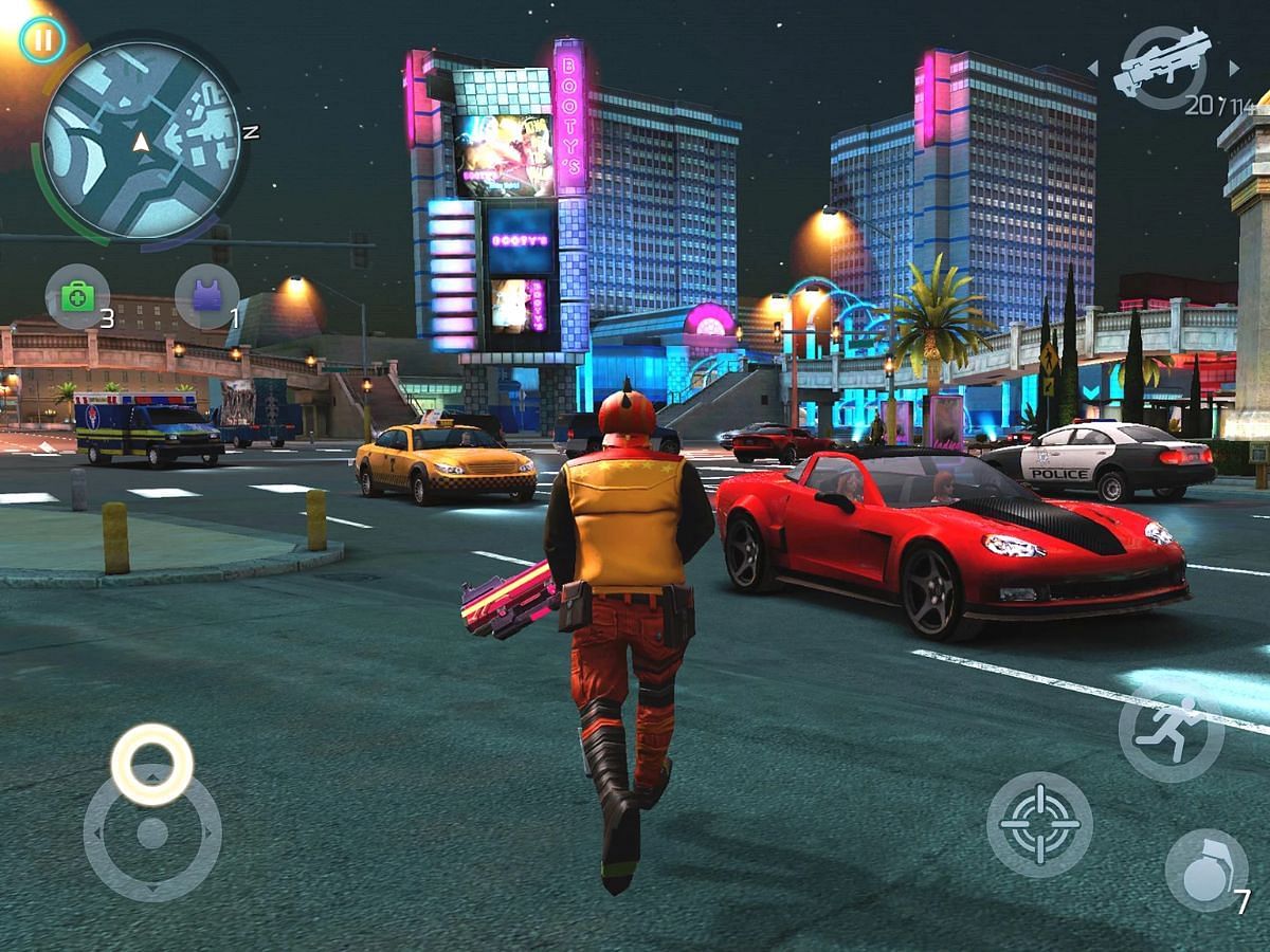 A screenshot from Gangstar Vegas: World of Crime that resembles GTA games (Image via Gameloft SE)