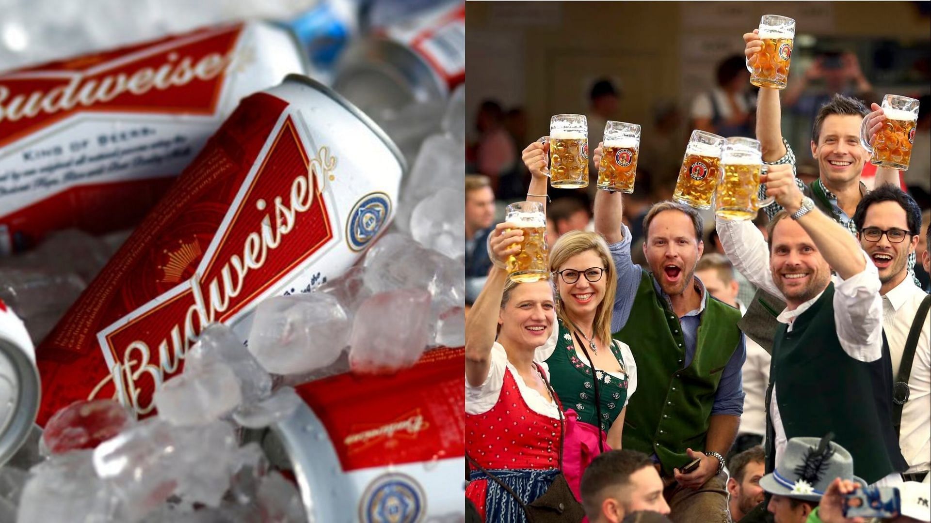 Viral claim about Oktoberfest banning Budweiser has been debunked. (Image via Ap, Matt Scrhinder)