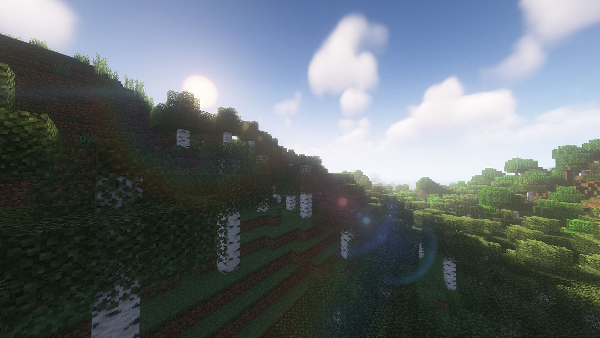 AstraLex adds a unique dream-like effect to the Minecraft world with lens flair and bloom (Image via Mojang)