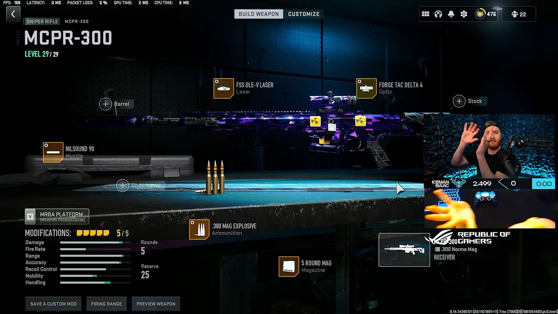 MCPR-300 loadout offered by IceManIssac in Warzone 2 (Image via YouTube/IceManIssac)