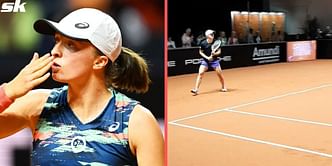 Defending champion Iga Swiatek hits the practice nets ahead of Stuttgart Open 2023