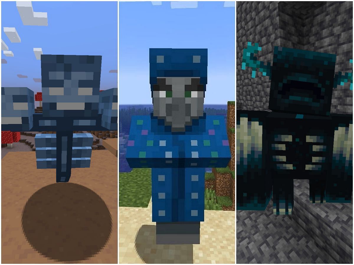 Mobs that needs to be summoned in Minecraft are considered as hidden (Image via Sportskeeda)
