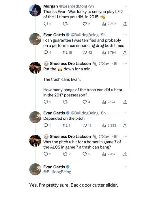 Houston Astros 2017 World Series Champ Evan Gattis Takes Shot at Mike Fiers  With Twitter Photo