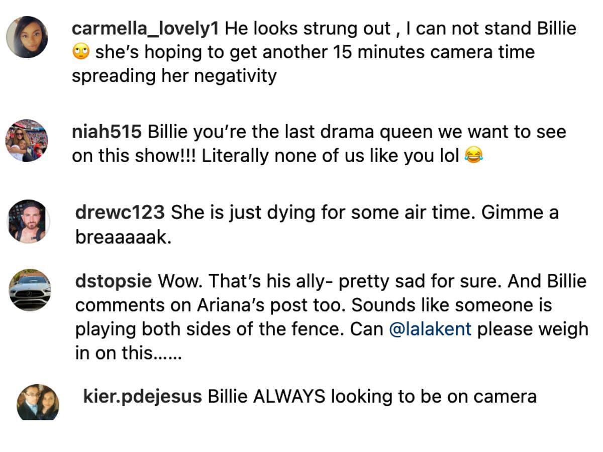 Netizens react to Billie Lee and Tom Sandoval&#039;s photos (Image via pagesix/Instagram)