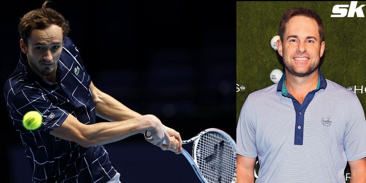 Daniil Medvedev (L) and Andy Roddick (R)