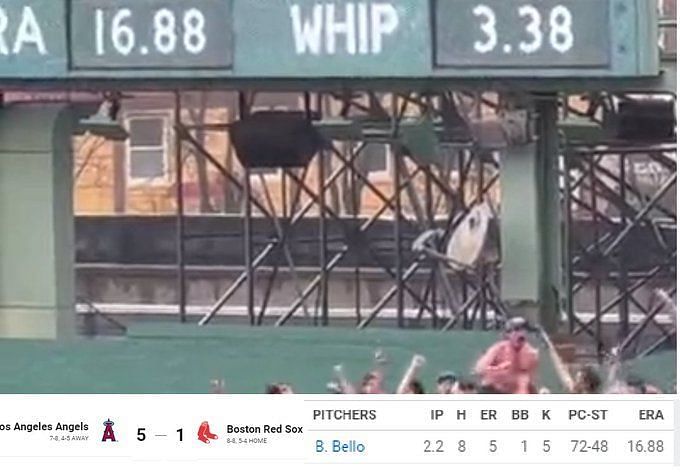 Red Sox fans go shirtless during lengthy rain delay at Fenway