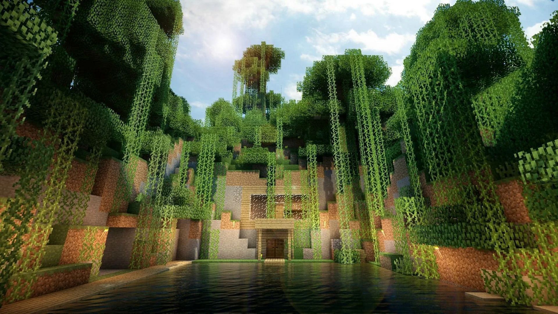 The base can be built in a secluded and secret place so that no other player could find it in a Minecraft server (Image via Reddit/u/zautor)