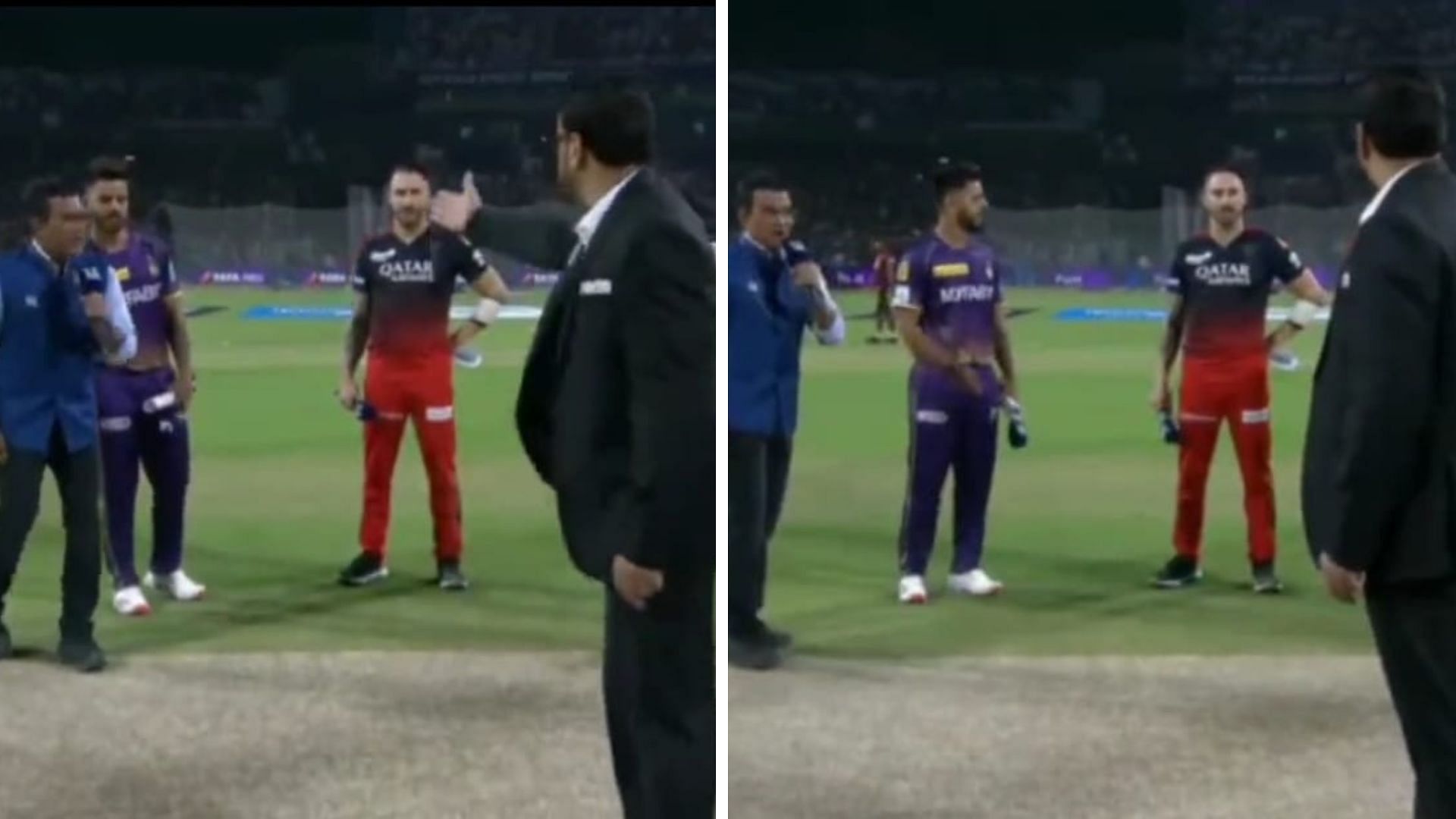 The match referee thought KKR skipper Nitish Rana had won the toss (P.C.:Twitter)