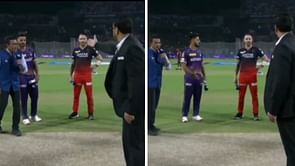 [Watch] Bizarre scenes as KKR vs RCB game begins with confusion at toss