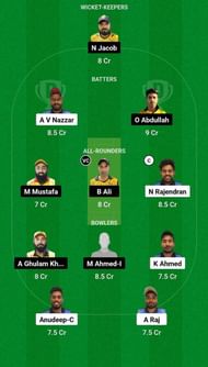 AEC vs ETF Fantasy Suggestion Team 1