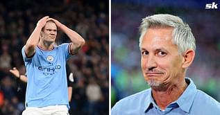 Gary Lineker pokes fun at Erling Haaland after first-half display against Arsenal