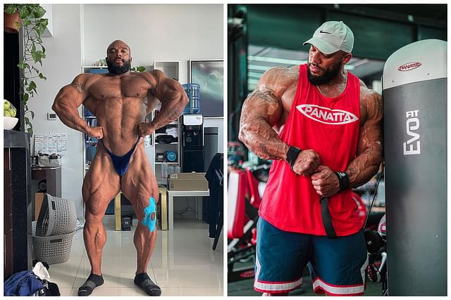 IFBB pro Sergio Oliva Jr. posing for the camera: Image via Instagram (@sergioolivajr)