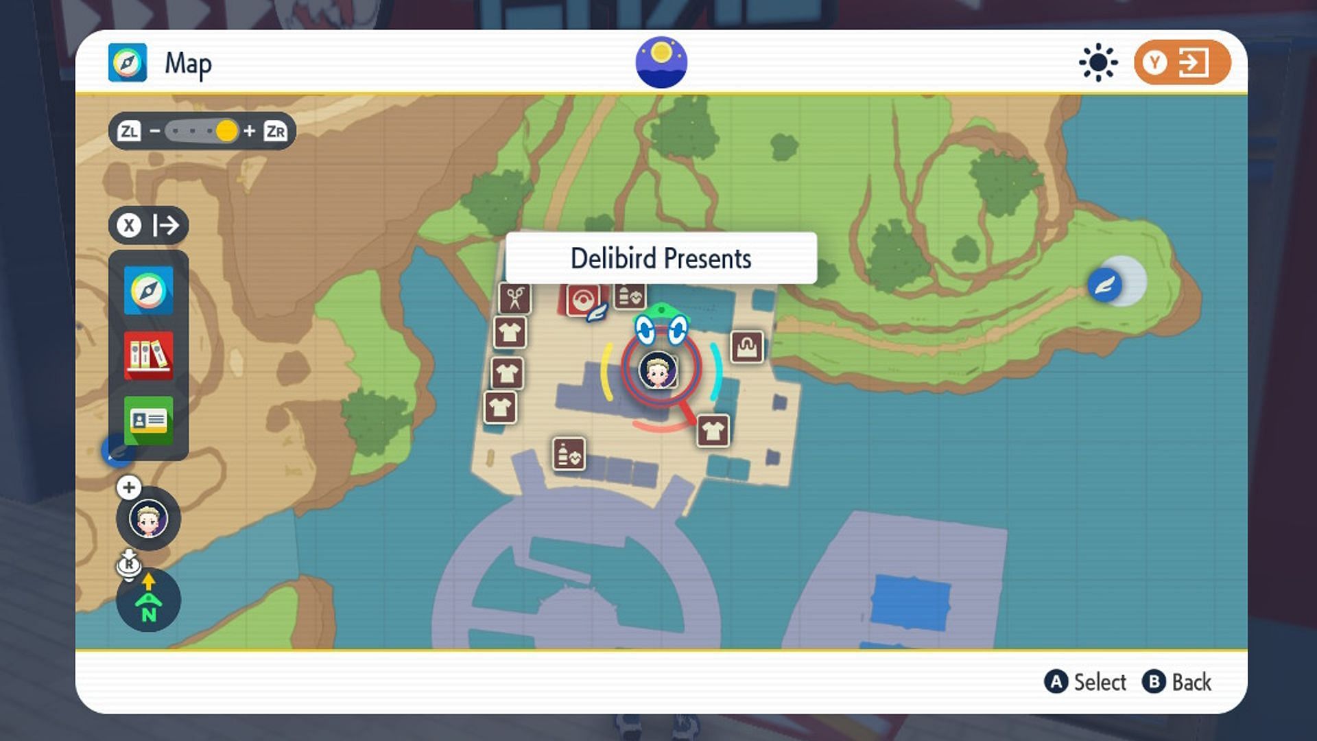 The exact spot you need to go if you wish to buy this item (Image via Game Freak)