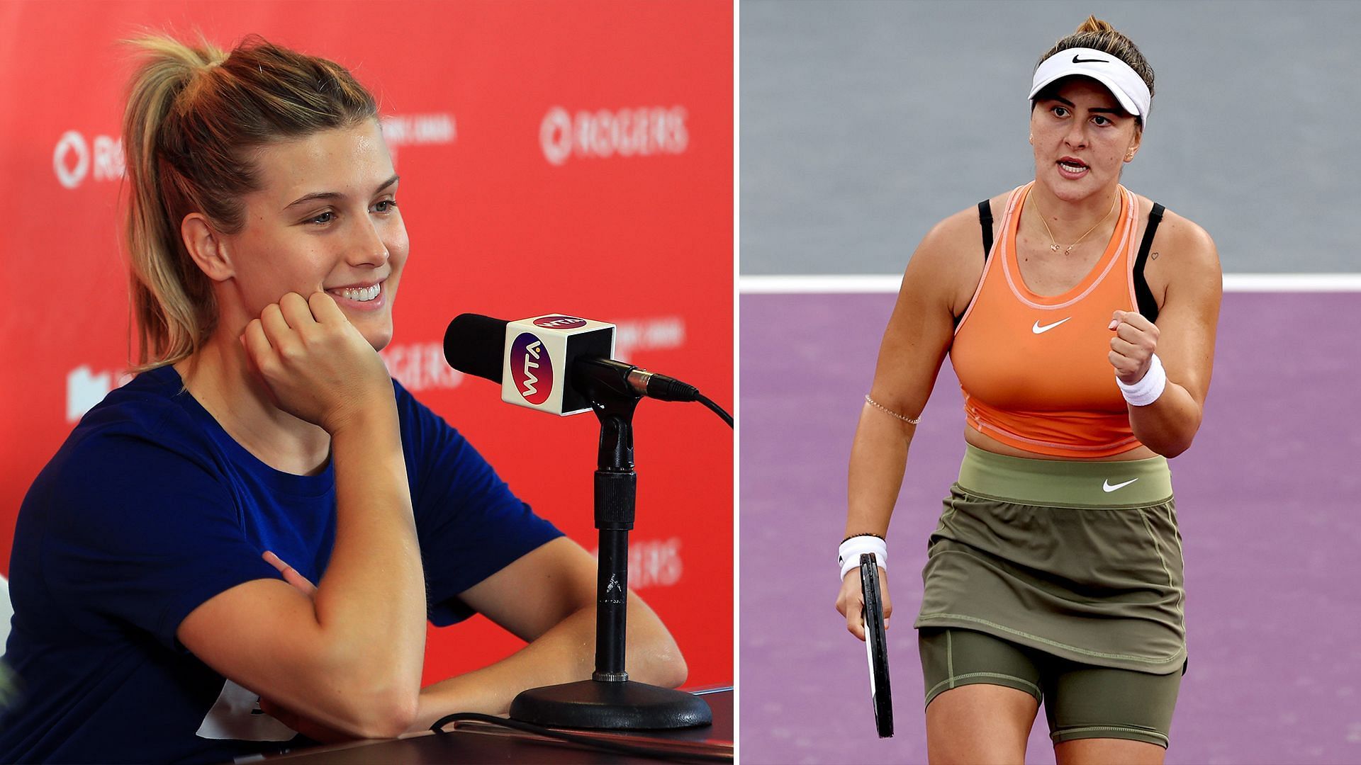 Eugenie Bouchard(left) and Bianca Andreescu(right)