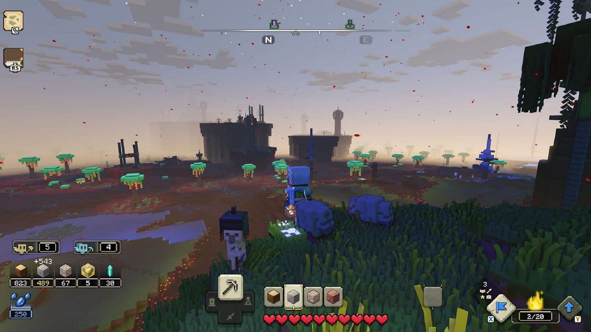 Various mobs can assist heroes in their struggle in Minecraft Legends (Image via Mojang)