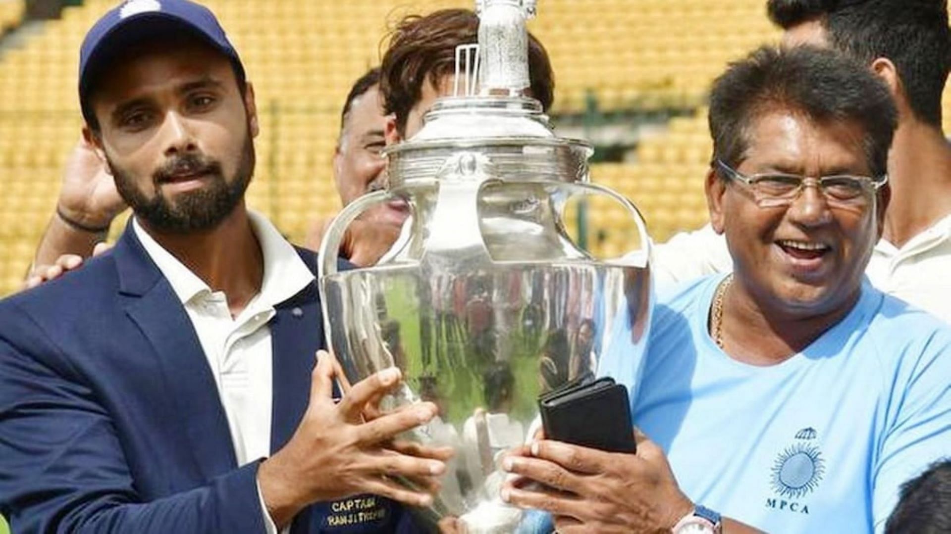 Chandrakant Pandit with an unprecedented sixth Ranji title as a coach.