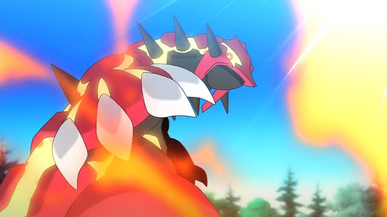 Groudon as it appears in the anime (Image via The Pokemon Company)