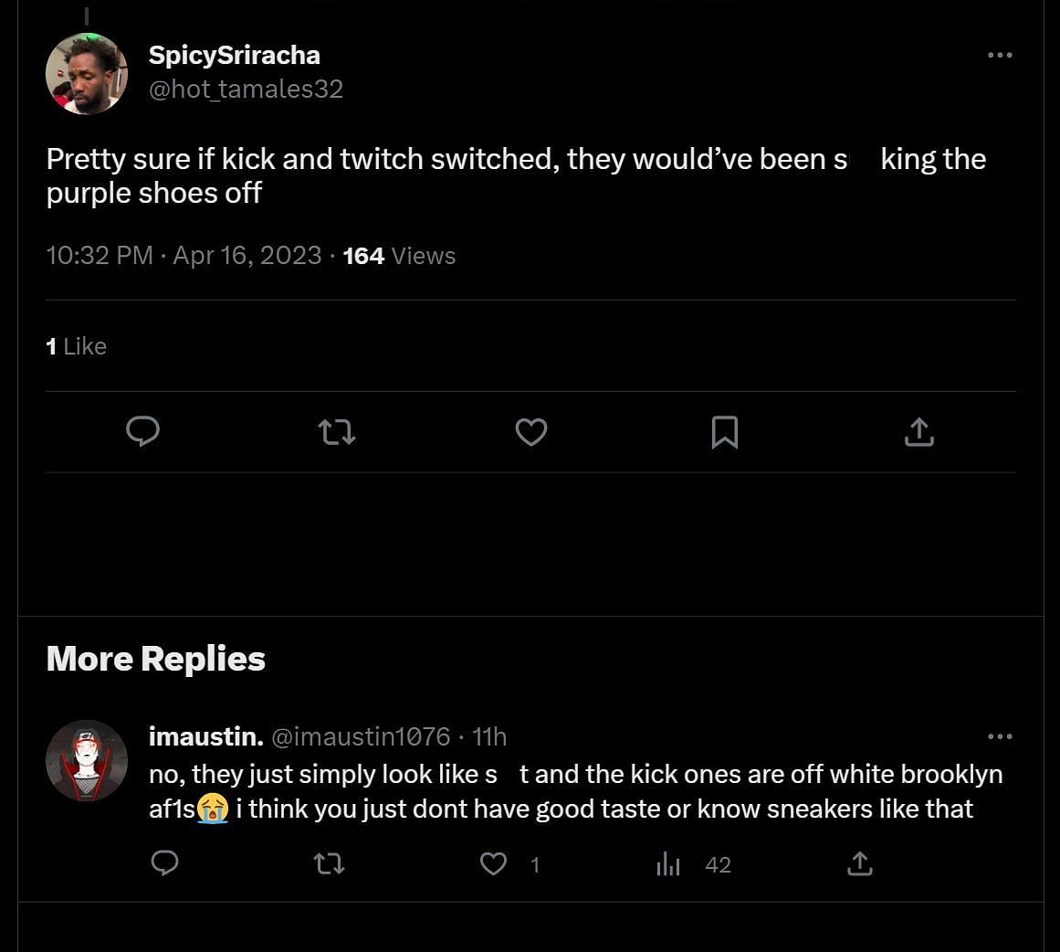 Twitter community reacting to the streamer&#039;s clip (Image via Twitter)