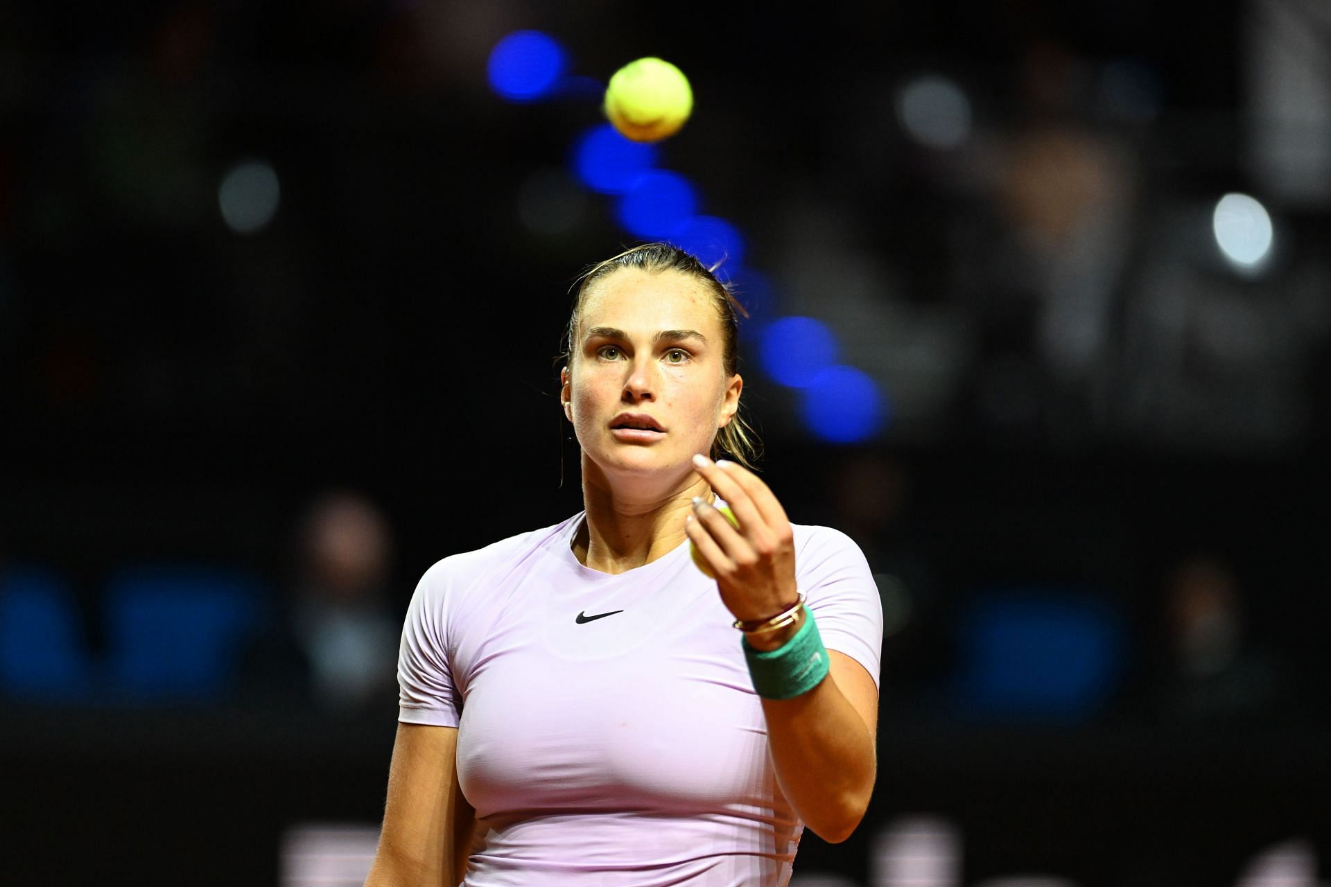 Aryna Sabalenka reached the Porsche Tennis Grand Prix final last year.