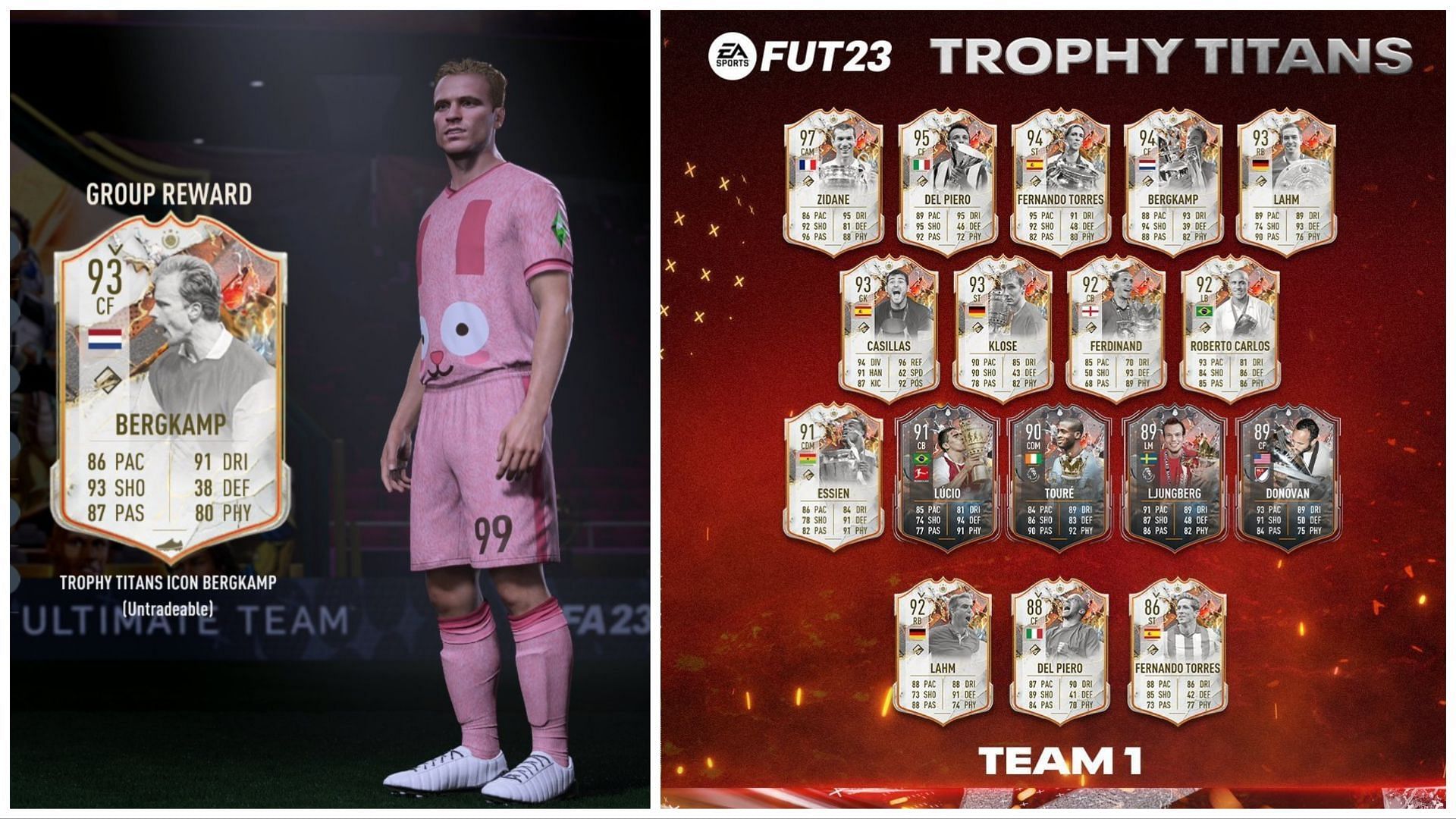 Trophy Titans Bergkamp objective is live in FIFA 23 (Images via EA Sports)