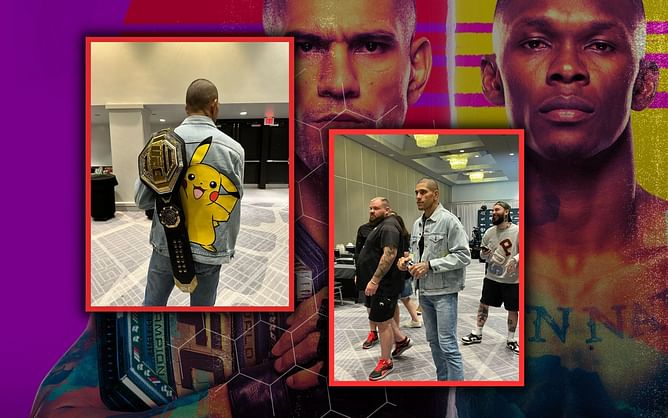 PHOTO: Alex Pereira sports a Pikachu jean jacket at UFC 287 media day