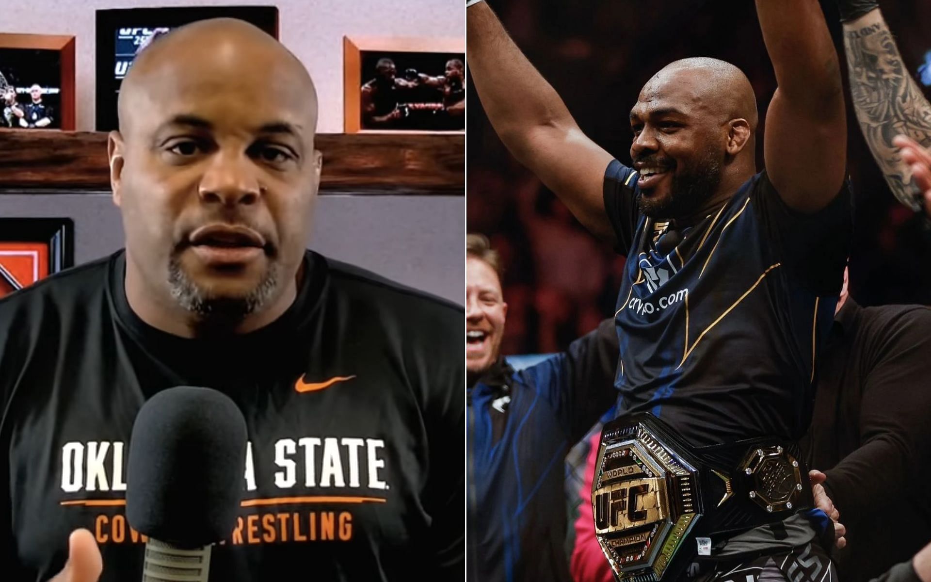 Daniel Cormier [Left], Jon Jones [Right] [Photo credit: ESPN MMA - YouTube]