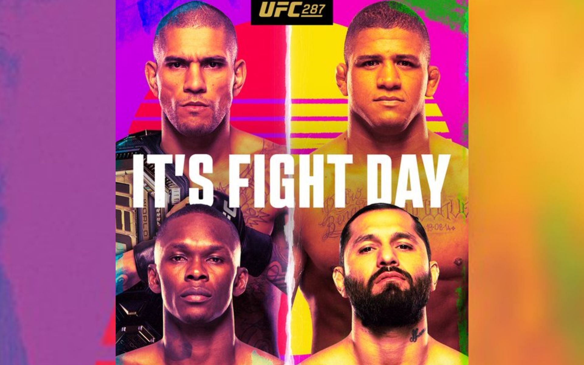 UFC 287 poster [Image courtesy: @ufceurope on Twitter]