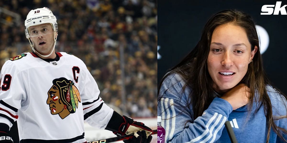 Jonathan Toews (L) and Jessica Pegula (R)