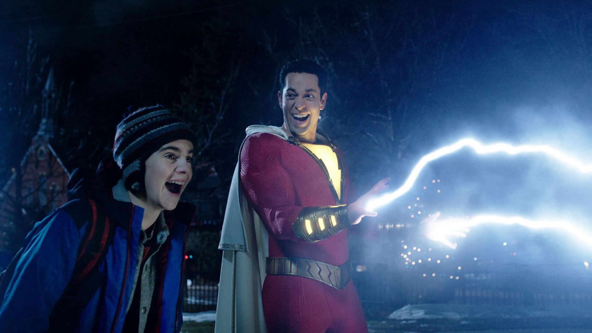 Zachary Levi brings the childlike wonder and heart to this comedic take on the DC universe (Image via Warner Bros)