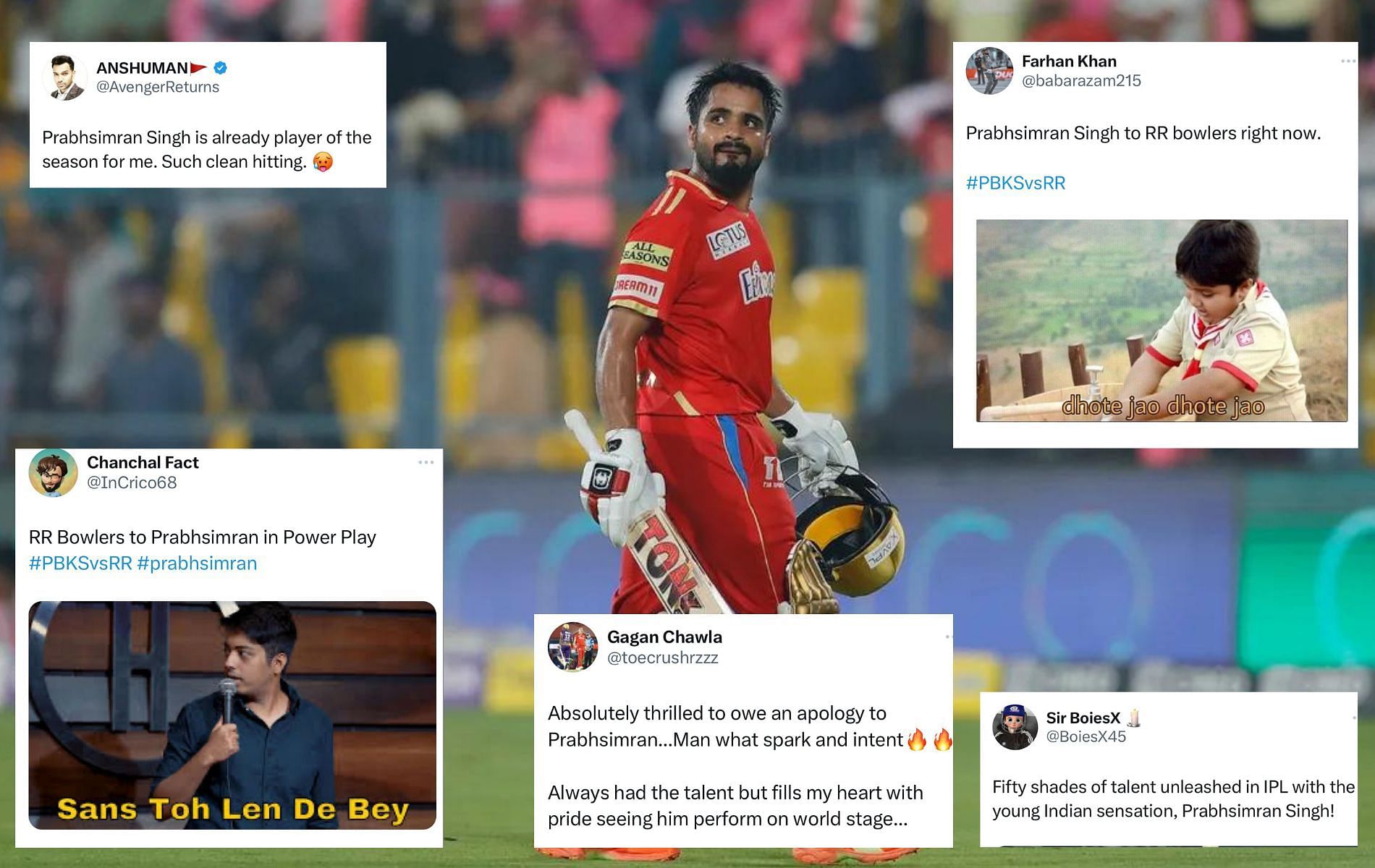 Prabhsimran Singh impressed many with his batting exploits on Wednesday. (Pics: IPLT20.com/Twitter)