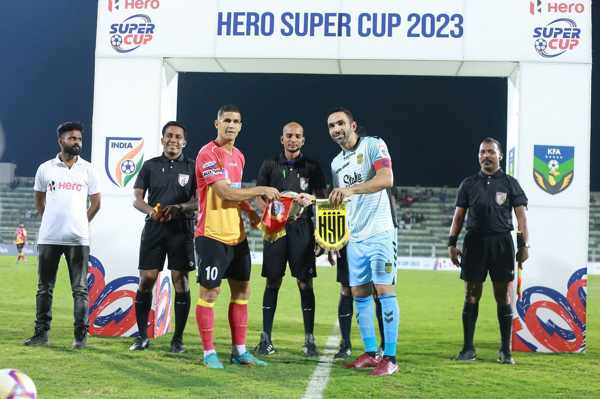 East Bengal and Hyderabad FC played out a thrilling 3-3 draw in the Hero Super Cup 2023. [Credits: Twitter]
