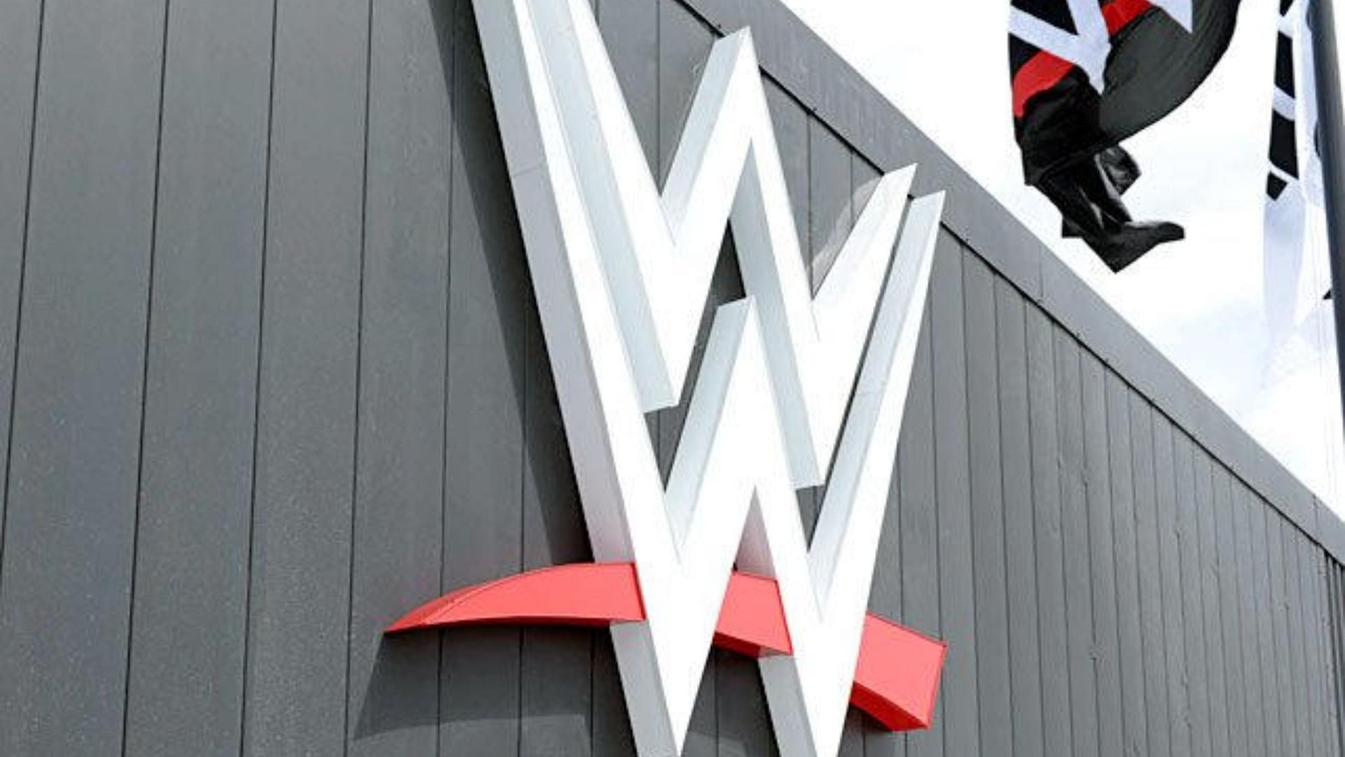 The giant WWE logo on the HQ is perhaps its most prominent feature.