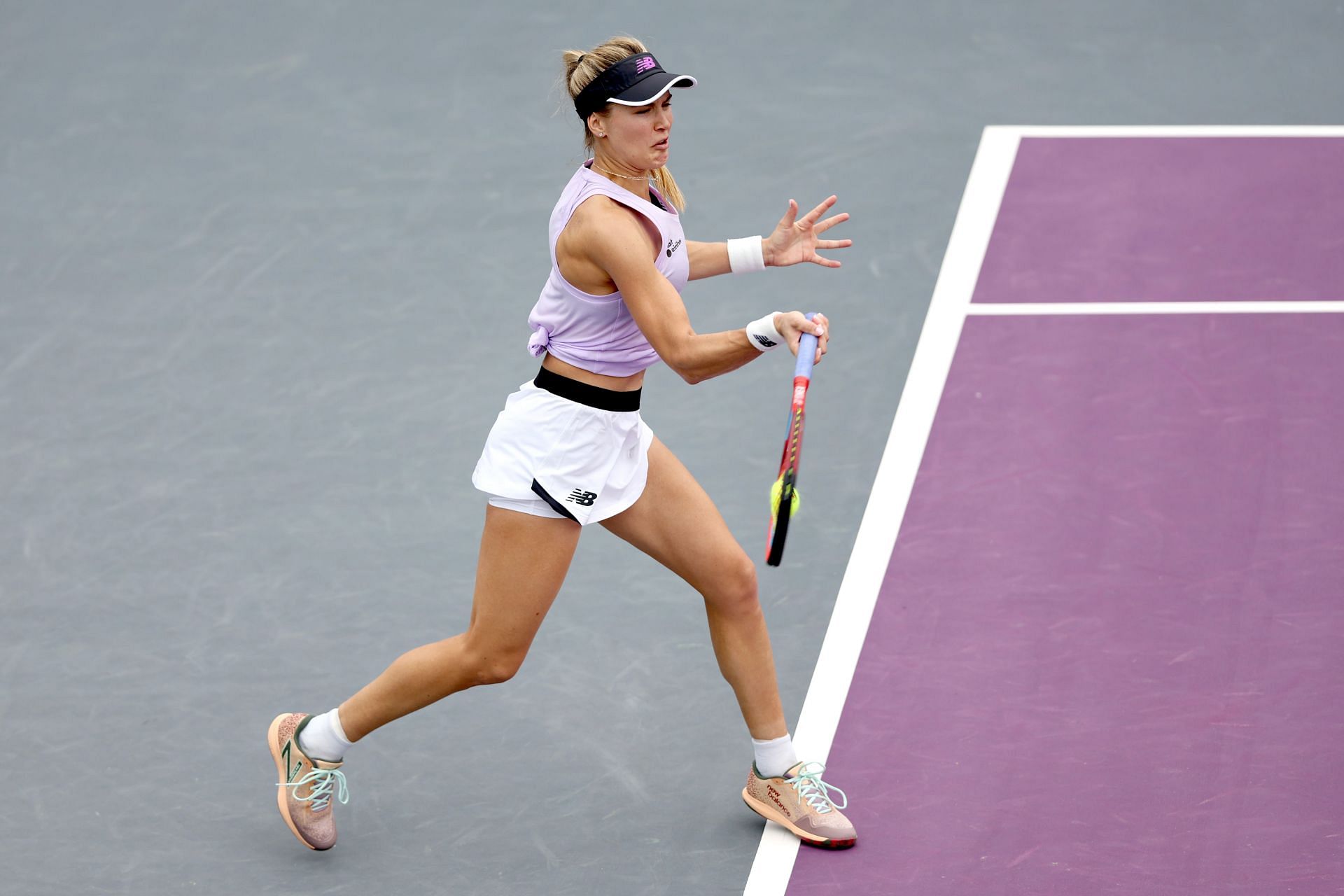 Eugenie Bouchard in action at the Guadalajara Open