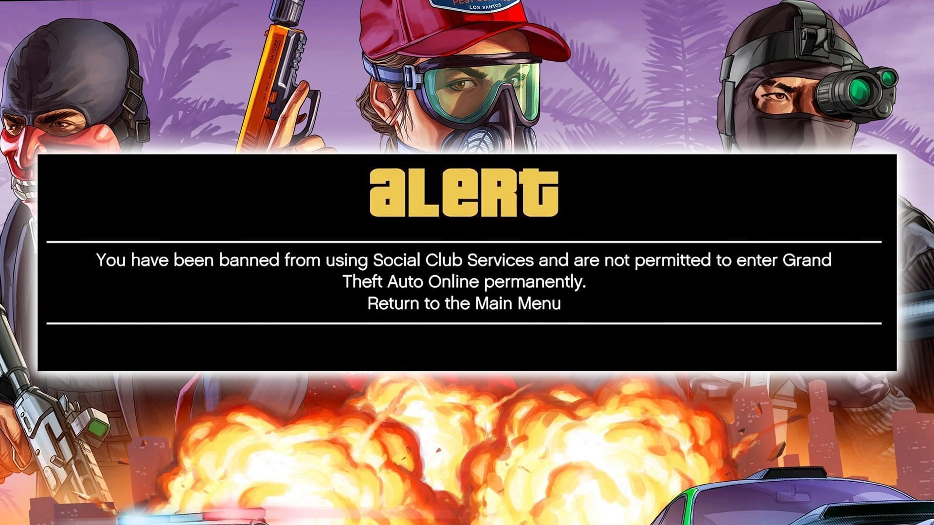 There&#039;s always a risk of being banned (Image via Rockstar Games)