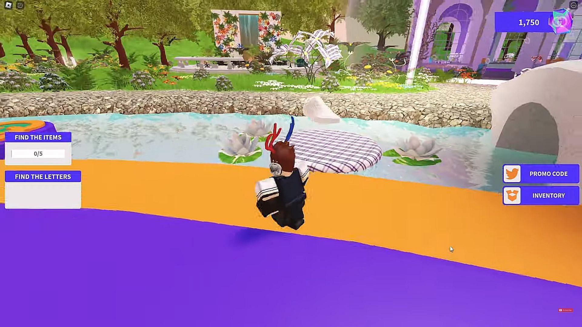 Gucci shoe on a water platform (Image via Conor3D/YouTube)