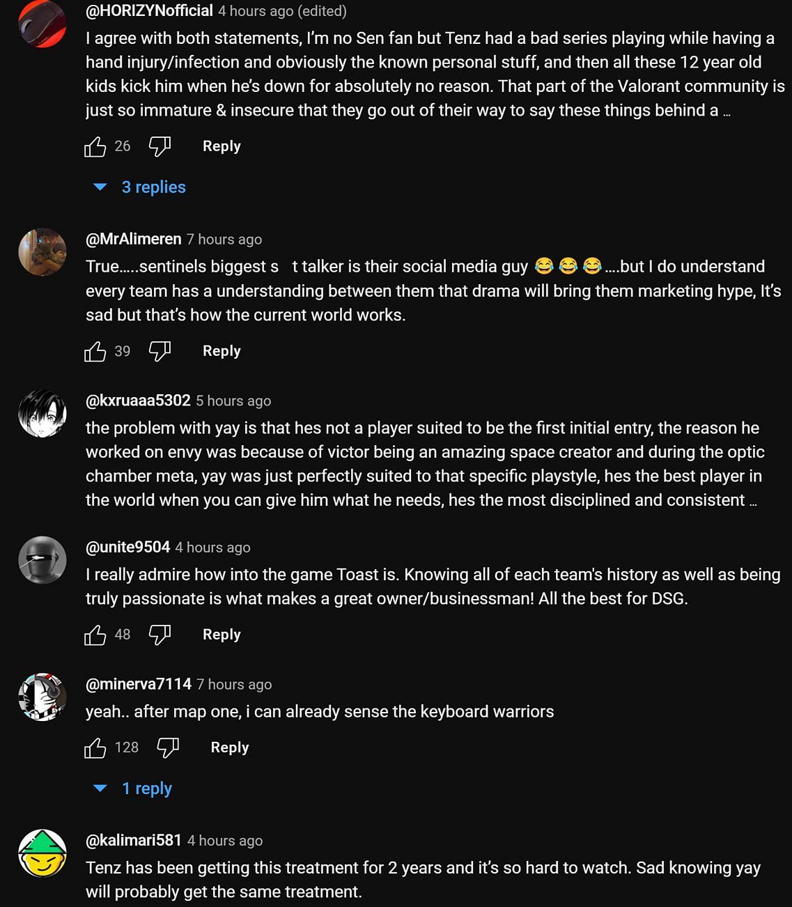 Fans in the YouTube comments section sharing their thoughts on the streamer&#039;s sentiments (Image via Jett Shorts/YouTube)